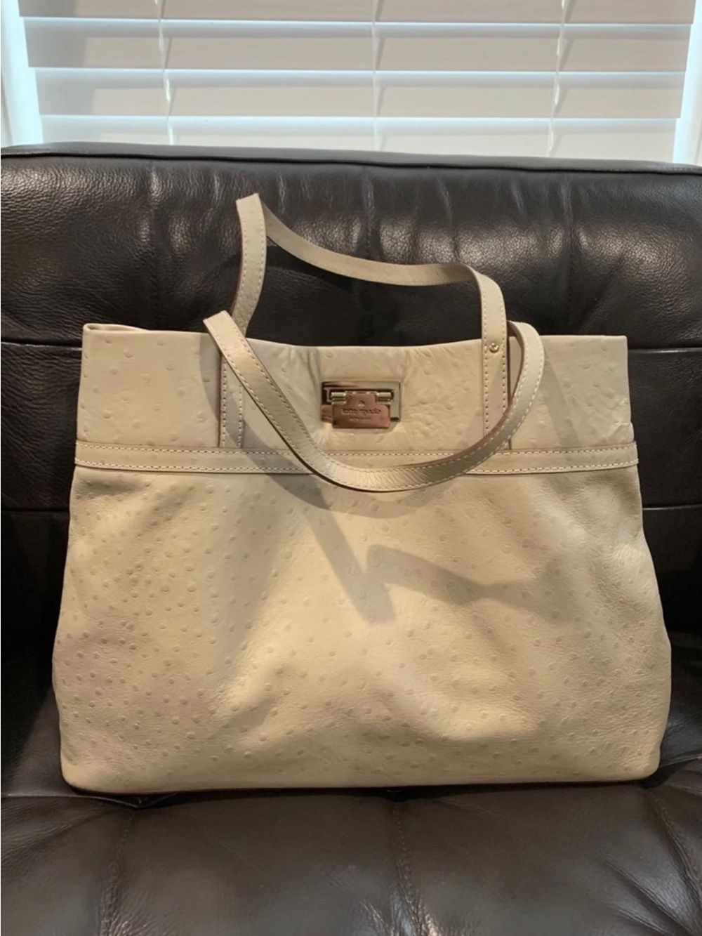 Kate Spade Ostrich Print Leather